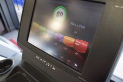 Fit Touch technology console on the glo gym matrix treadmills