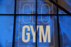 glo gym oldham window vinyl