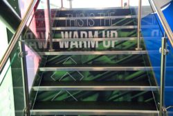 Image of the graphics on the stairs