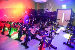 glo gym immersive spin studio with myride