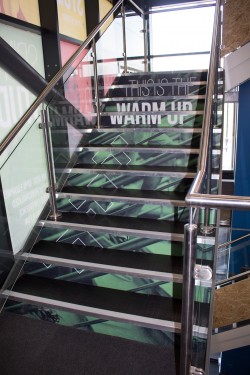 Glo gym stairs vinyl